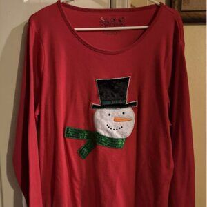 Womens Christmas Pullover Shirt